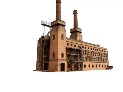 Historic Brick Factory model pack Low-poly 3D model