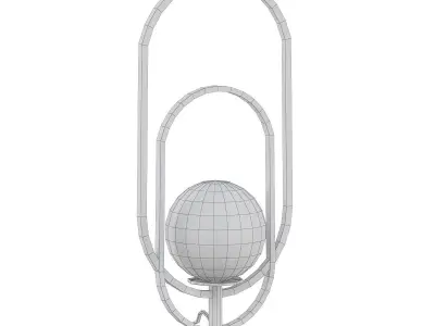 leith table lamp - gold 3D model