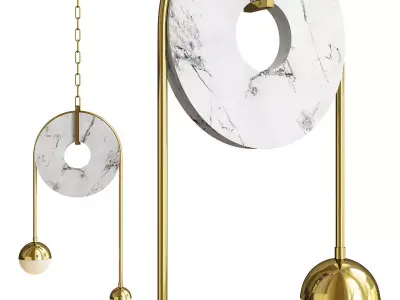  Handblown Glass Contemporary Pendant Kalin Asenov Low-poly 3D model