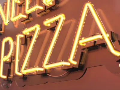 All You Need is Pizza - Neon Sign 3D model