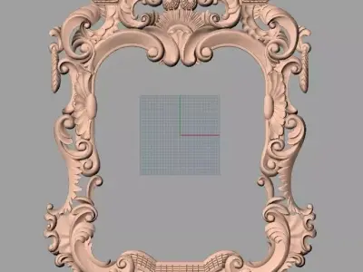 Photo frame 3D relief models STL Files used for CNC Router E634 3D model