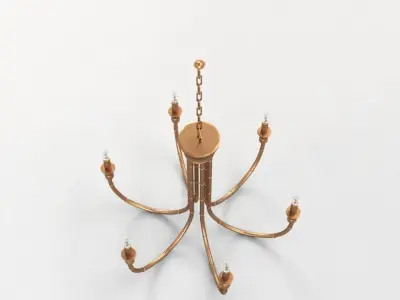 Imperial Bamboo Chandelier 3D model