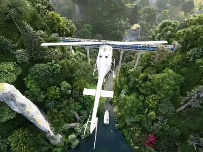 Forest Scene Low-poly 3D model