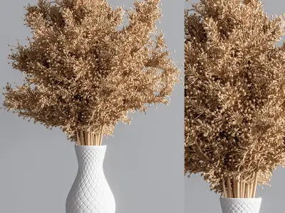 plants bouquet vase 05 3D model