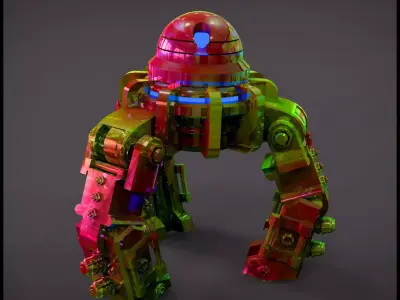 The Eye colorful robot 3D model