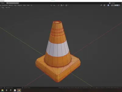 Signal cone  Low-poly 3D model Low-poly 3D model