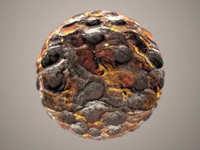10 Materials Lava Seamless PBR Volume 4 Texture