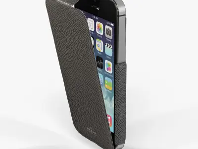 Apple iPhone 5S with Case Puro Ultra Slim Low-poly 3D model
