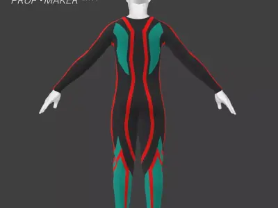 Sewing Zentai Suit Kamen Rider Zeztz Physicam Impact Template 3D model
