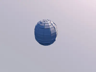 Sci Fi Sphere Object No6 - Pyramid Sphere Torus 2019 Low Poly 3D model