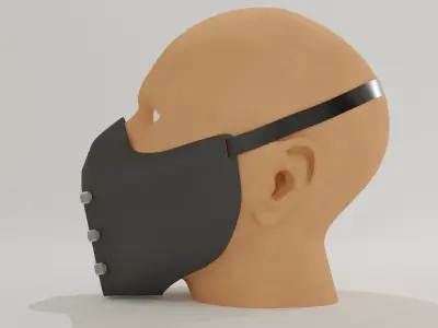 Mask caps1 with opening mechanism 3D print model