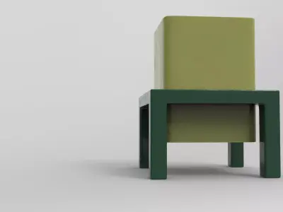 Leu Planter Low-poly 3D model