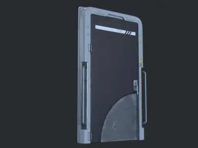 Futuristic Scifi Decoration Door -Game Ready- PBR Low-poly 3D model