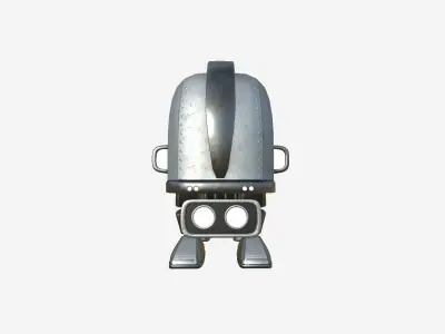 Turtleback Robot J07 Steel - SciFi Character Design Low-poly 3D model