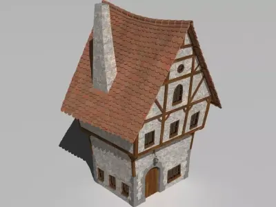 Cartoon house  3D model
