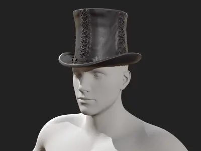 Hat human ver6 Low-poly 3D model
