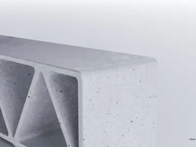 PARK MODERN BENCH CONSTRUQTA CONCRETE 3D model