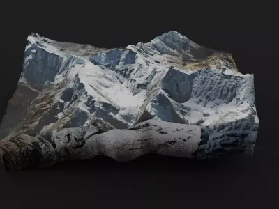 Annapurna III Low-poly 3D model