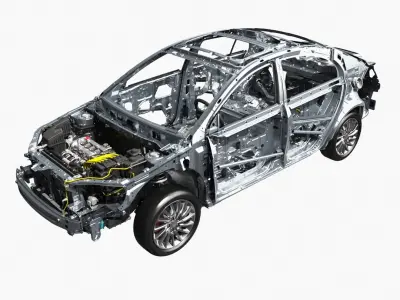  Hybrid Electric Car Frame with Chassis 