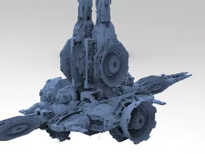 Sci-Fi Droid Prowler Ship 5  3D model