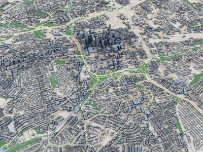 Charlotte City North Carolina USA 3D model