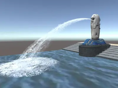 Merlion Singapore 3D lowpoly model  Low-poly 3D model