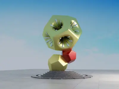 Abnormity   sculpture Classic life culture symbol of the city  3D model