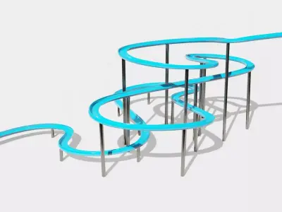 Slide Low-poly 3D model