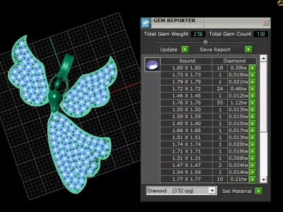 Diamond Angel Pendant 3D print model