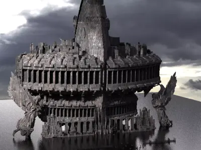 Aztec Fantasy Temple Huge 3D 3D model