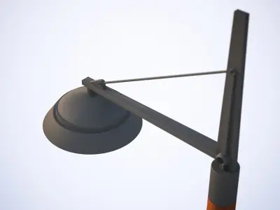Single pole lighting 3D model