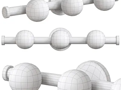 Atticus 3 Light Vanity Wall Sconce By Arhaus 3D model