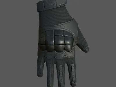 Gloves military combat soldier armor scifi  Low-poly 3D model