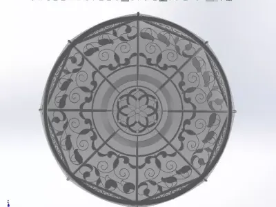 3D model of iron dome of iron art garden exterior 3D model