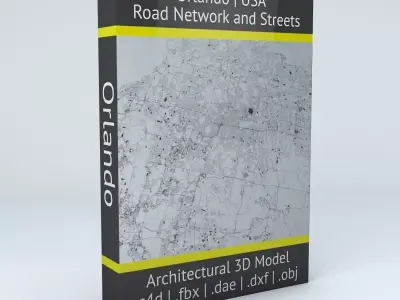 Orlando Road Network and Streets 3D model