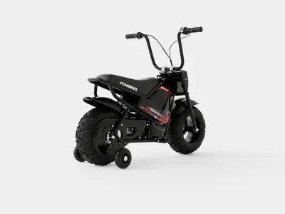 FunBikes MB 43cm Motorbike Black Electric Kids Monkey Bike Low-poly 3D model