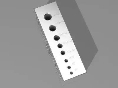 Precision Tap Alignment Jig  8 Common Sizes 3D print model