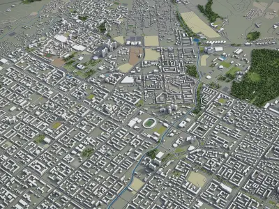 Almaty  Low-poly 3D model