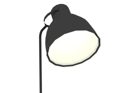 Metal Floor Lamp Low-poly 3D model