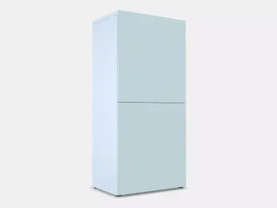 BESTA Shelf unit with doors 10 3D model