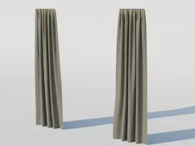 Open curtain 3D model
