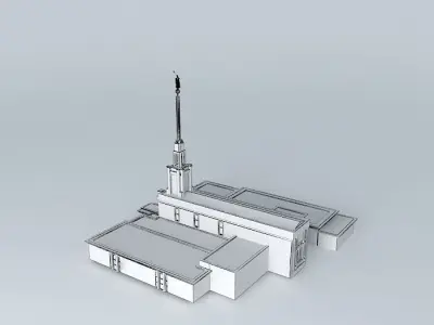 LDS, Templo Mormon, Santiago, Chile, 24 th, Operating temple. Free 3D model