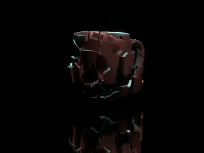 Broken Cup 3D model