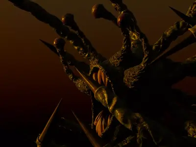 Lovecraftian Creature Low-poly 3D model