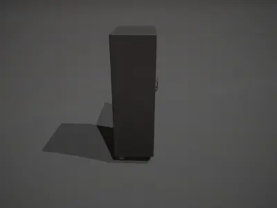 Red and Black Stylized Locker Low-poly 3D model