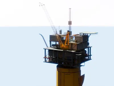  SPAR Leg Oil Rig 