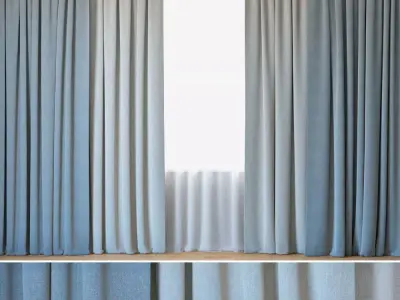 Curtains 37 Curtains with Tulle Backhausen Achilles 3D model