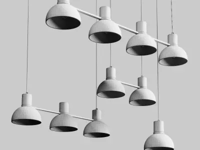 Mostrid pendant Lamp Black - Lucande Low-poly 3D model