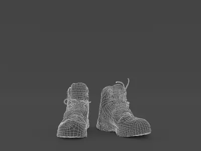 Hiking Boots - Lowpoly Game Asset Low-poly 3D model