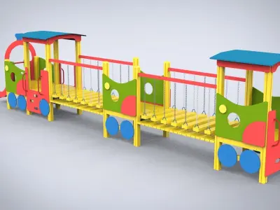 Playground for kids 3D model 11